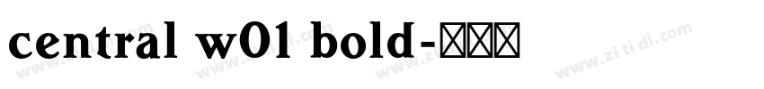 central w01 bold字体转换